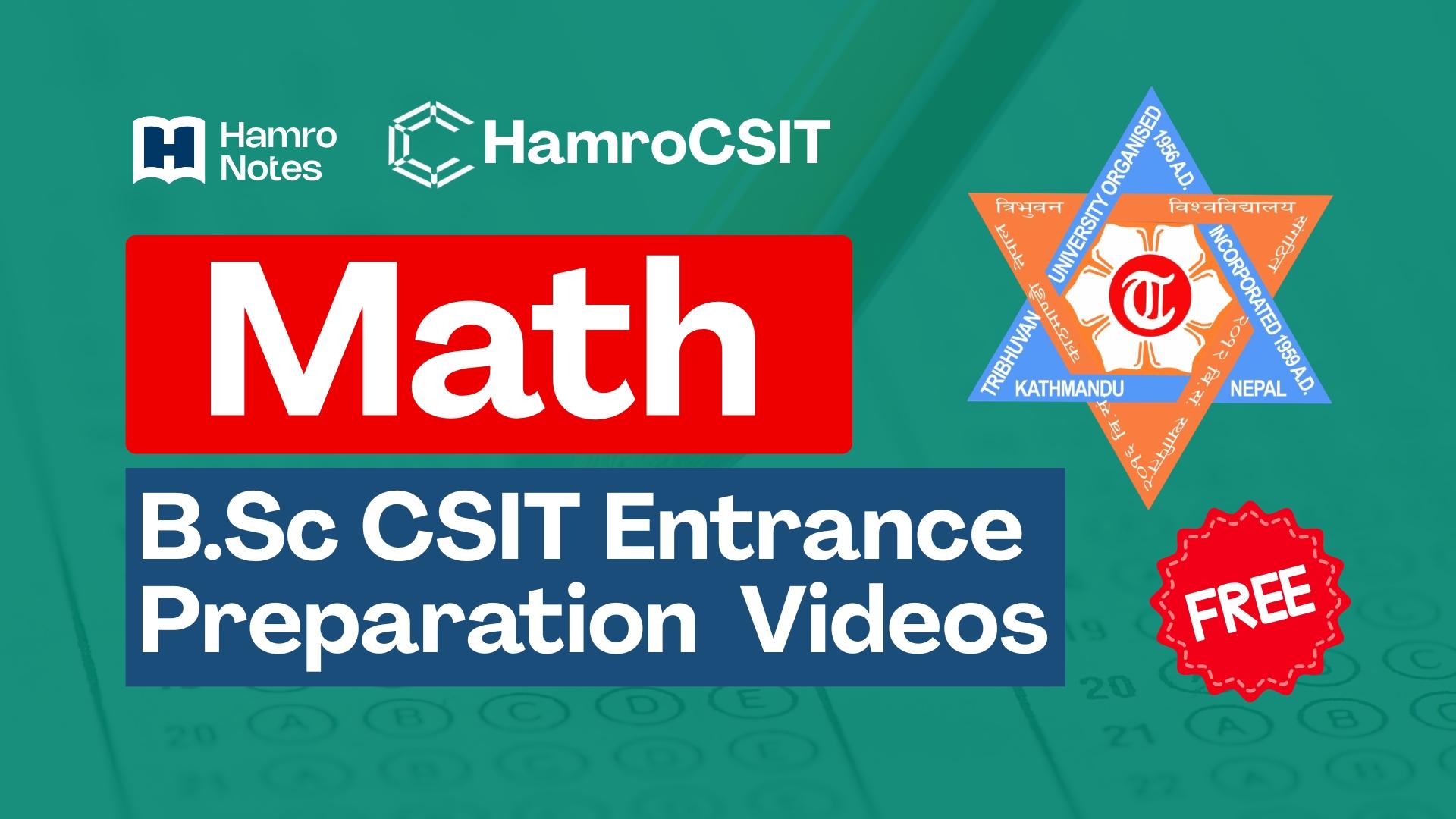 Math CSIT Entrance